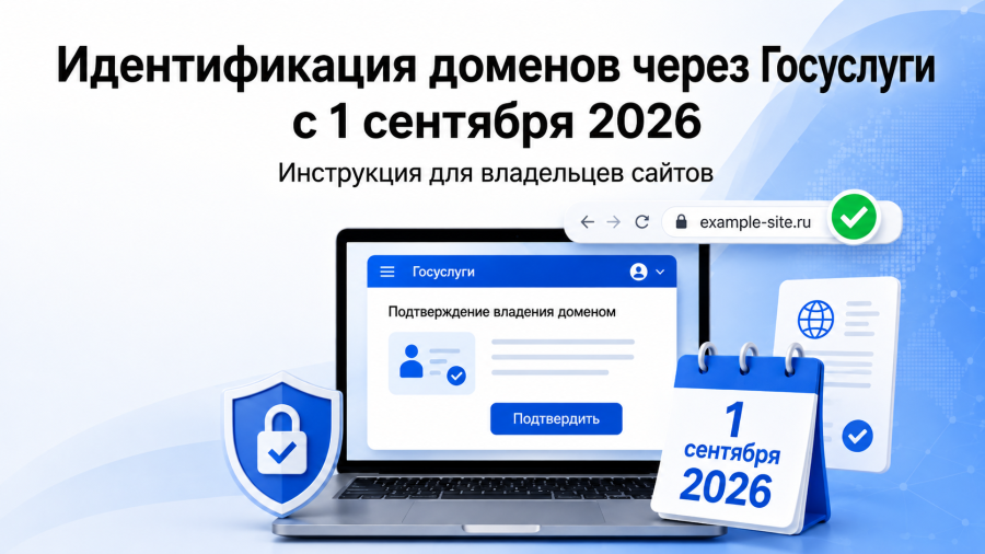 Обязательная идентификация доменов через Госуслуги с 1 сентября 2026: инструкция для владельцев сайтов