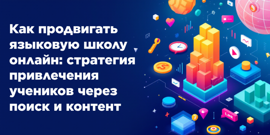 Как продвигать языковую школу онлайн: стратегия привлечения учеников через поиск и контент