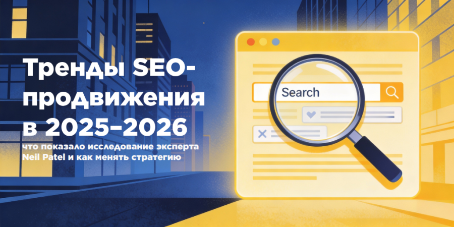 Тренды SEO-продвижения в 2025–2026: что показало исследование Neil Patel и как менять стратегию