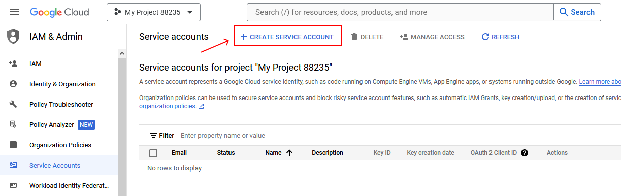 Работа с Google Cloud Platform